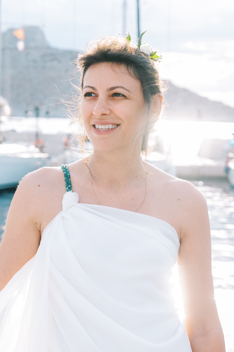 tselina tseliou wedding on board at Aigina greek island-19