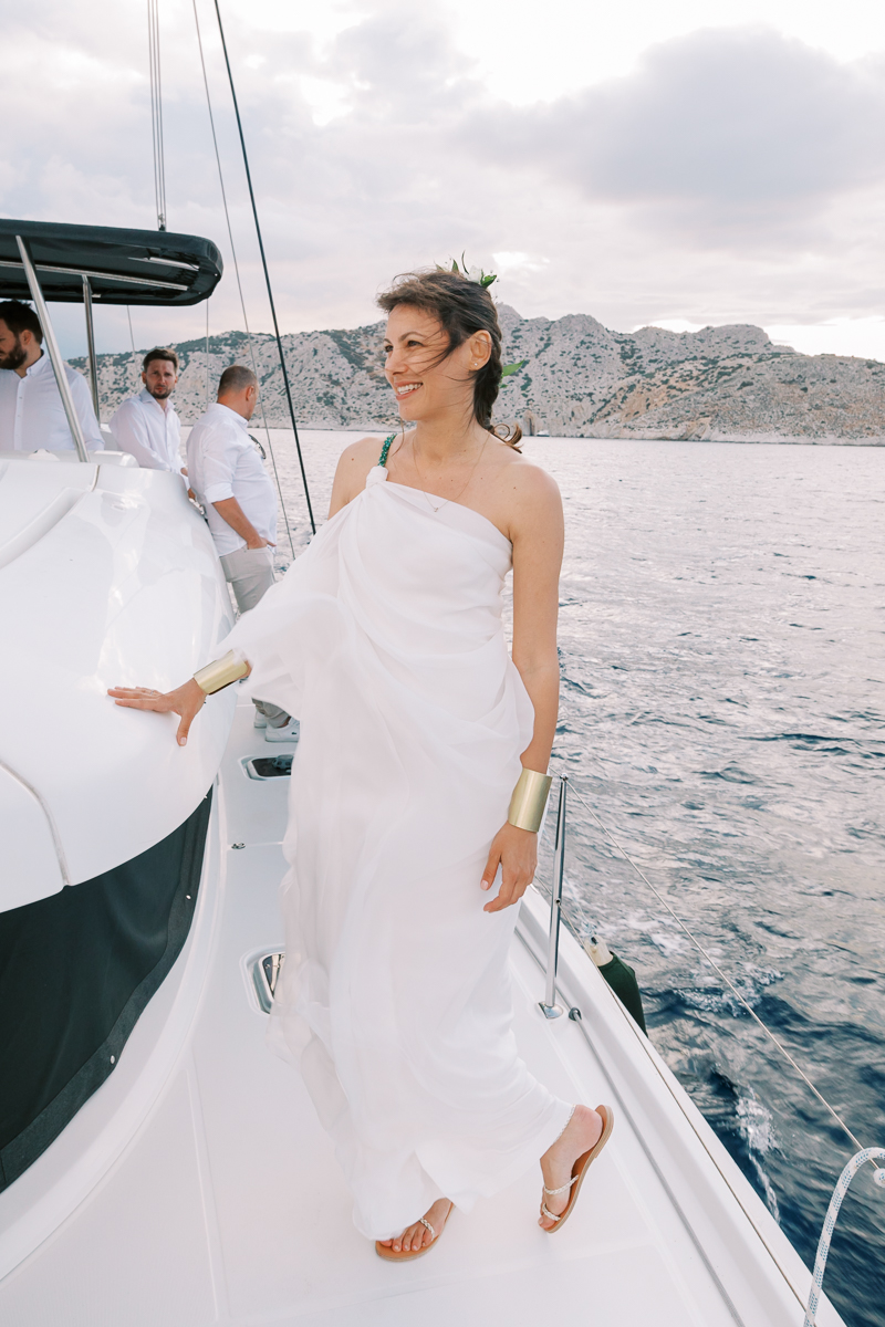 tselina tseliou wedding on board at Aigina greek island-33