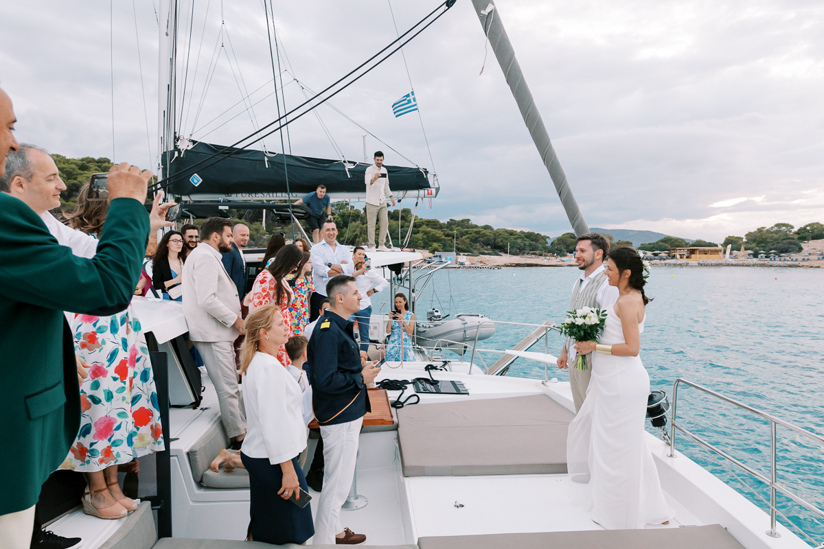 tselina tseliou wedding on board at Aigina greek island-48