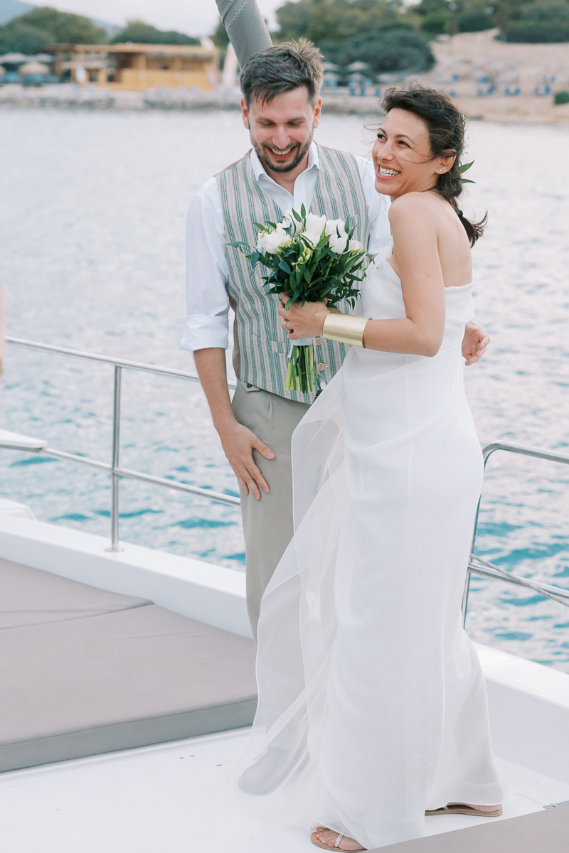 tselina tseliou wedding on board at Aigina greek island-53